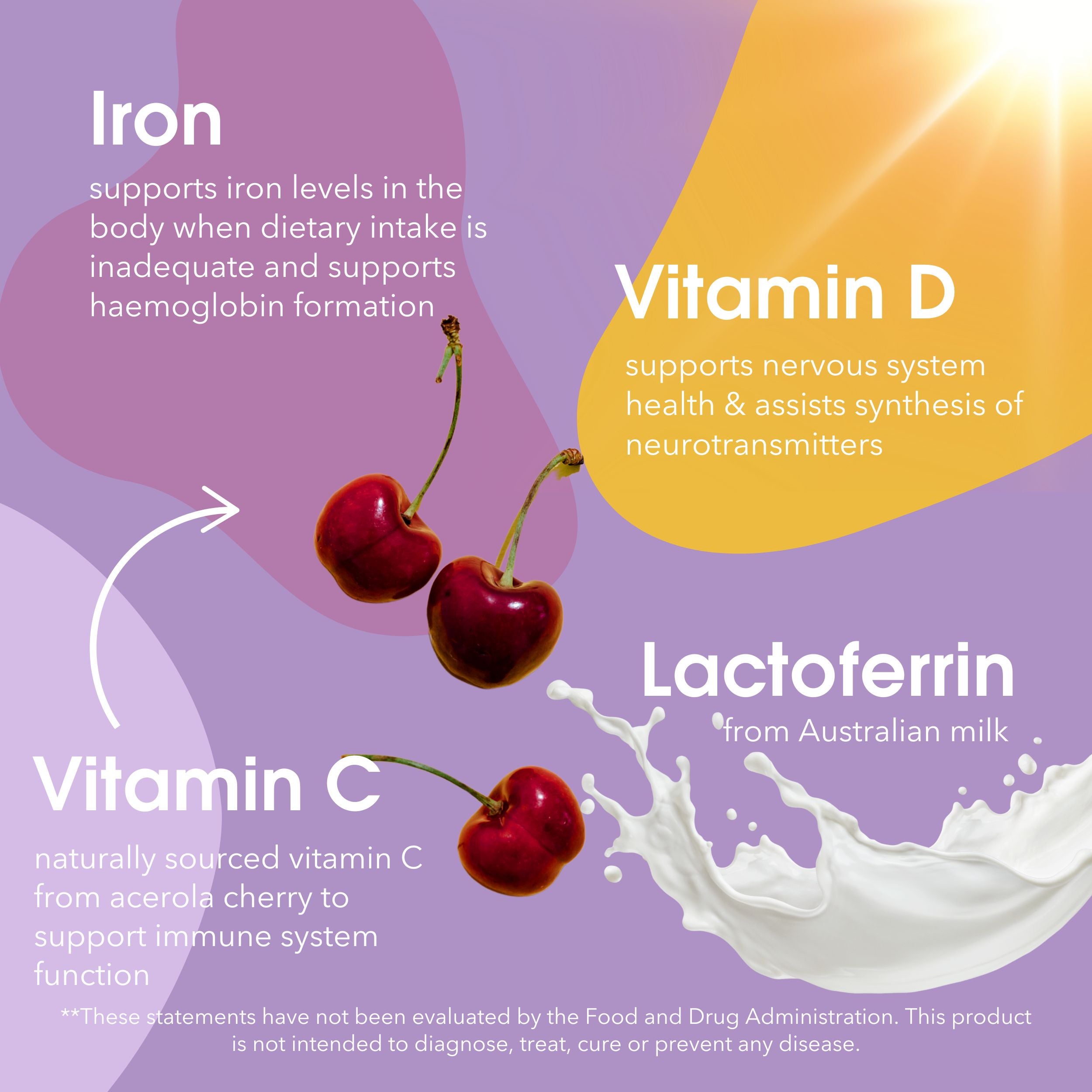 Iron Immunity, Children's Chewable Iron Supplement with Vitamin C and D