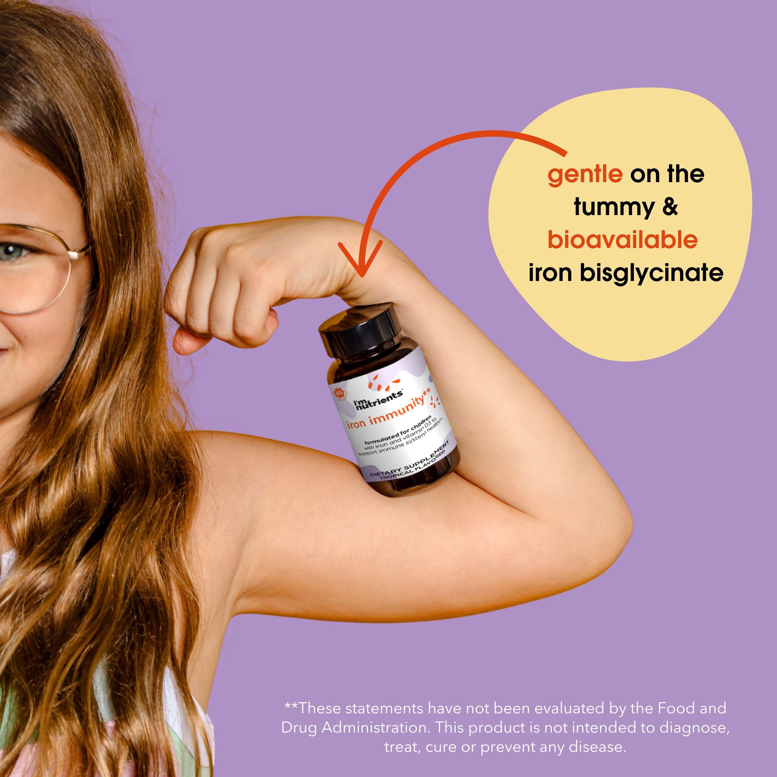 Iron Immunity, Children's Chewable Iron Supplement with Vitamin C and D