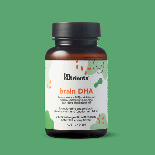 Brain DHA kids supplement - chewable soft gelatin capsule