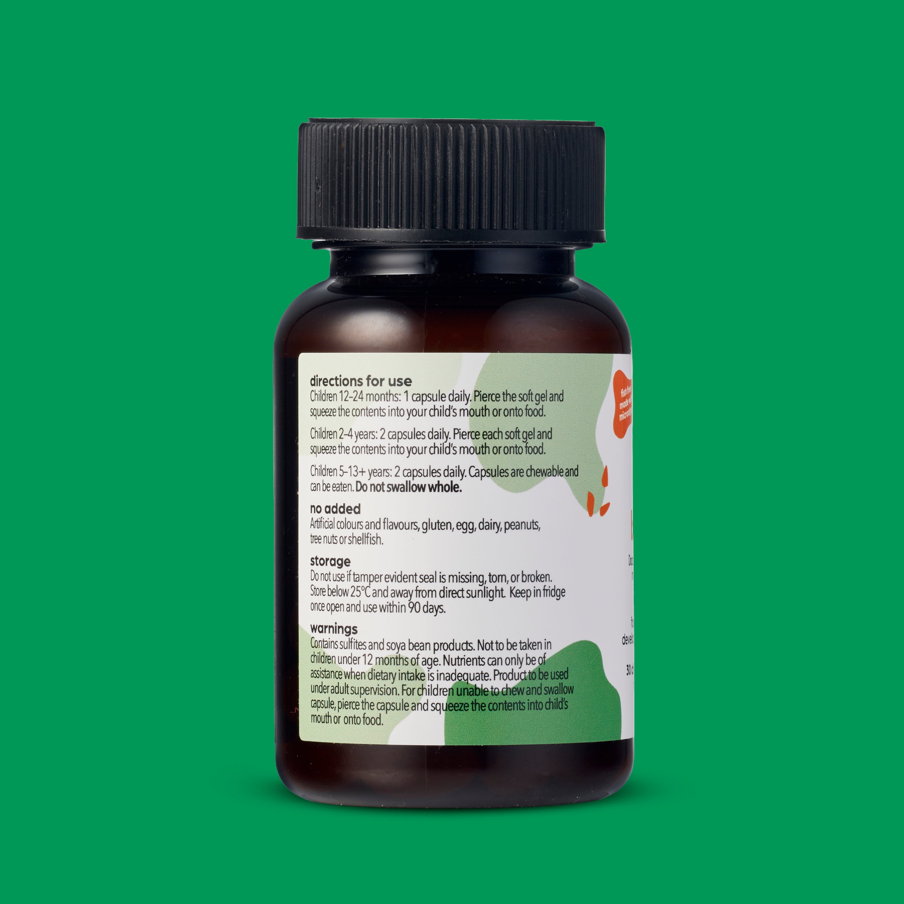 Brain DHA kids supplement - chewable soft gelatin capsule