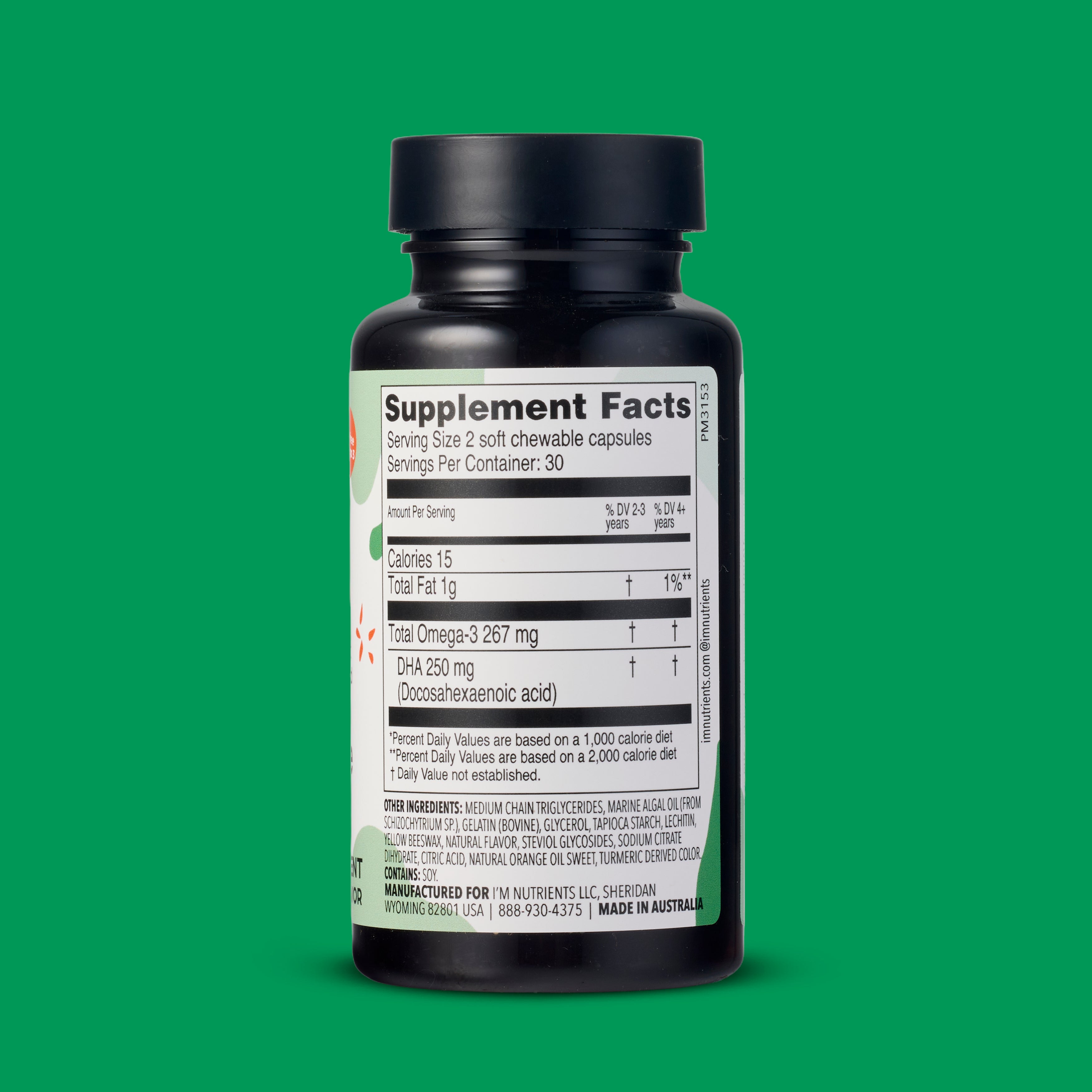 Brain DHA | Children's Algae DHA & Omega 3 Supplement