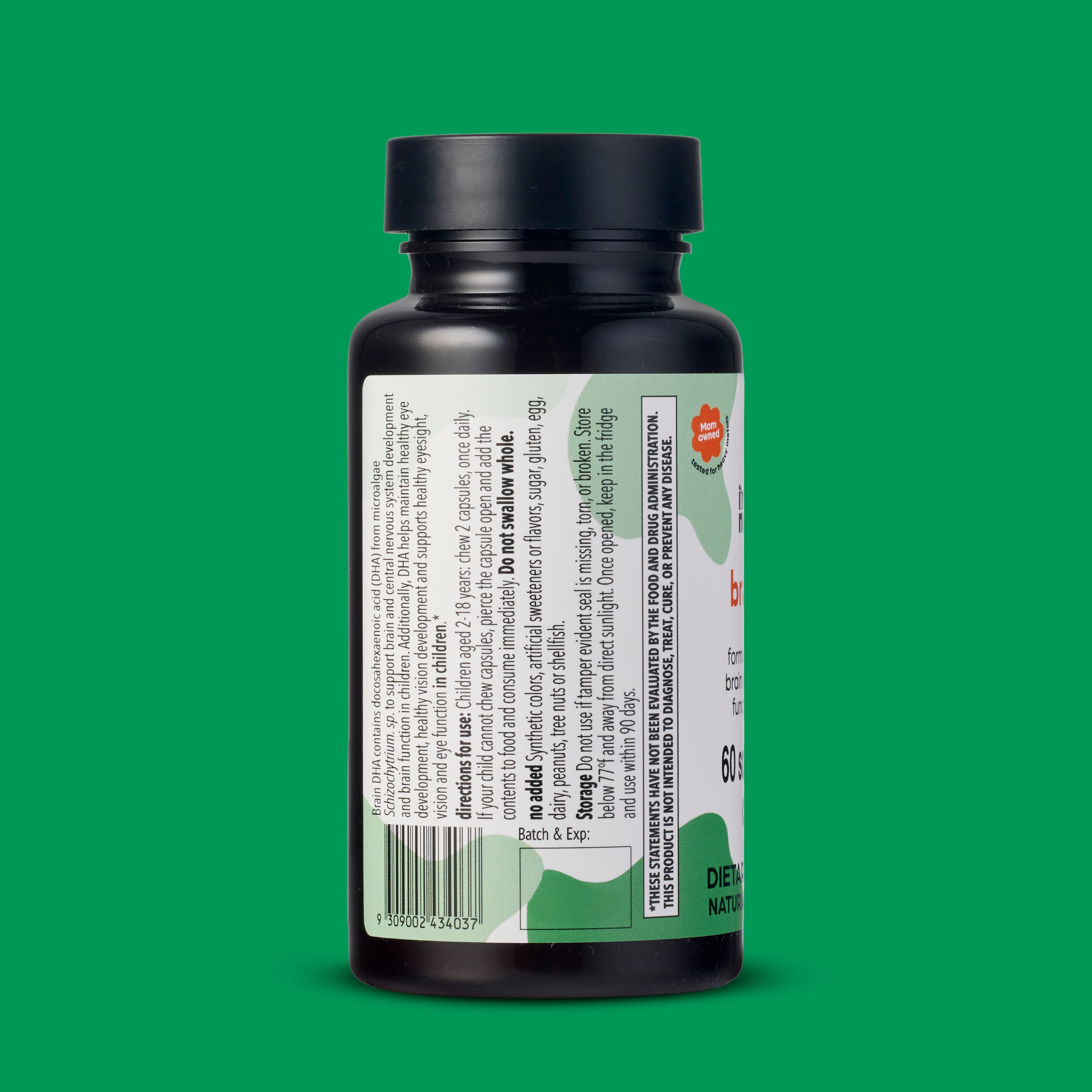 Brain DHA | Children's Algae DHA & Omega 3 Supplement