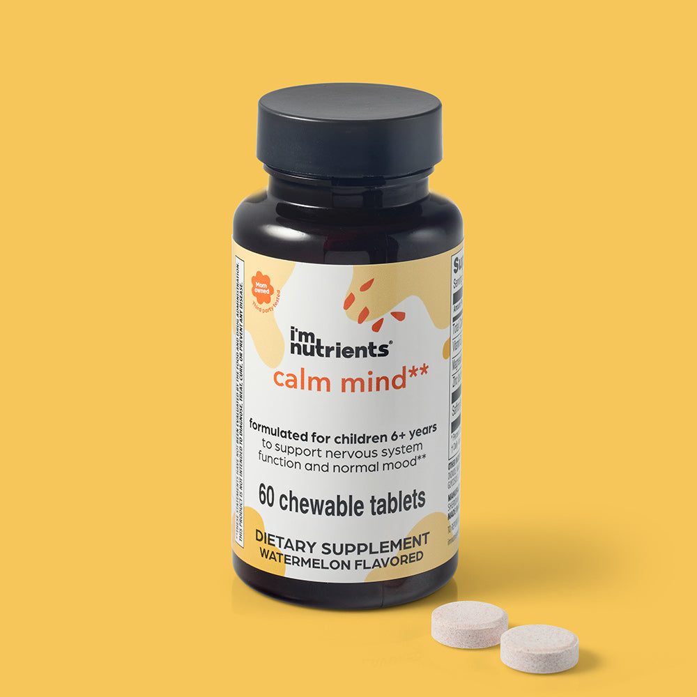 Calm Mind, Children's Chewable Supplement with Magnesium, Saffron, Zinc and Vitamin B6