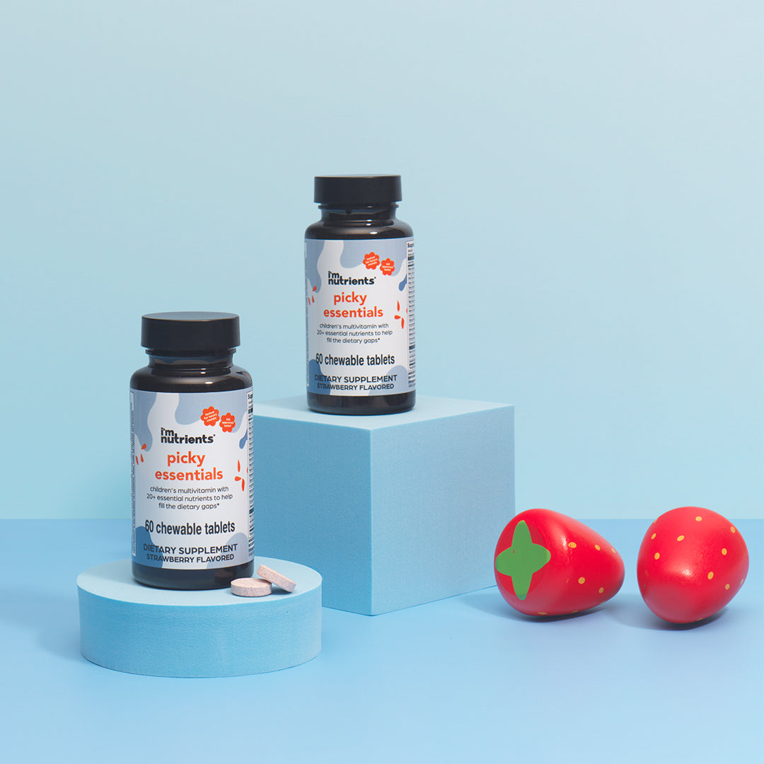 Picky Essentials Kids Chewable Multivitamin with Iron + Zinc | 20+ Essential Nutrients