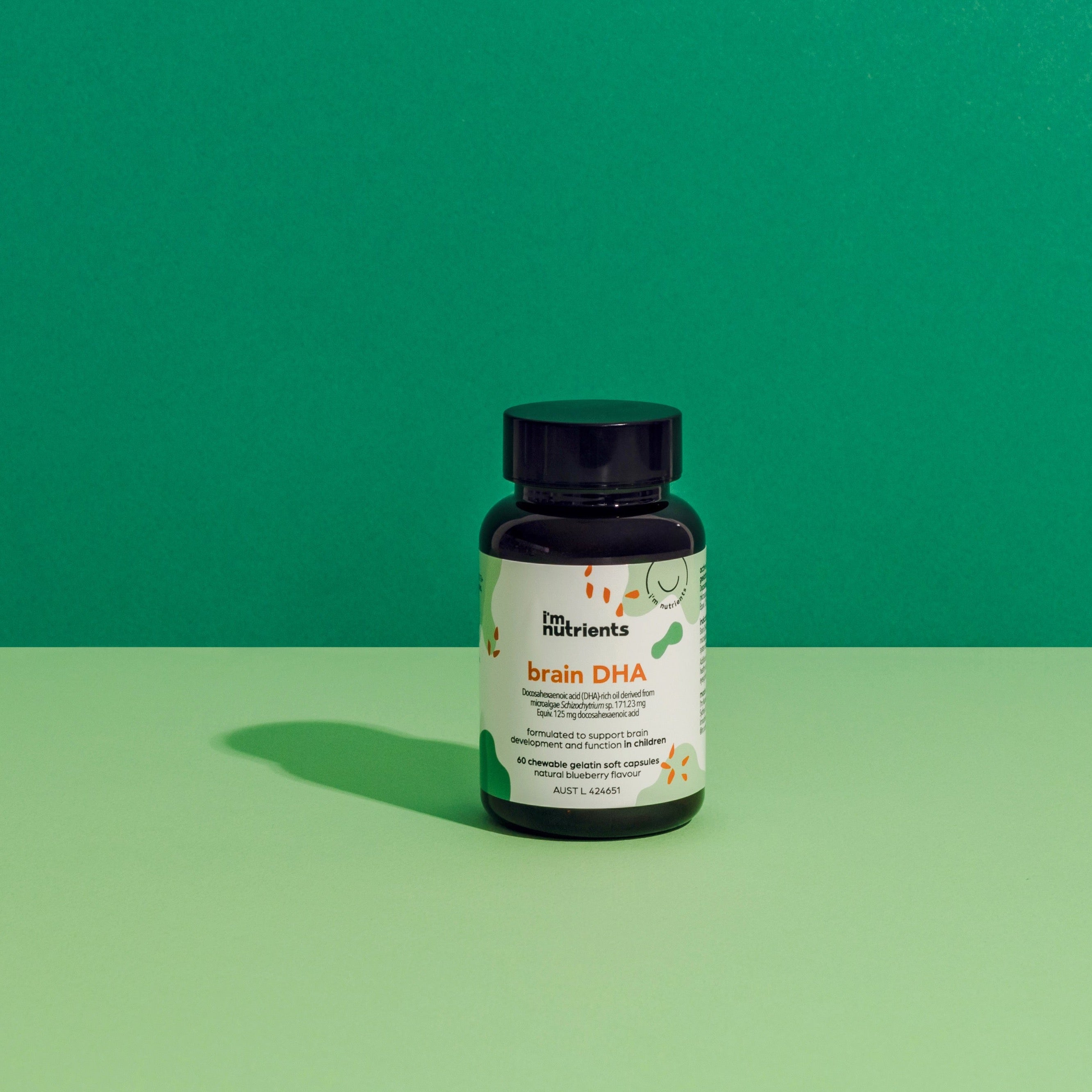 Brain DHA kids supplement - chewable soft gelatin capsule